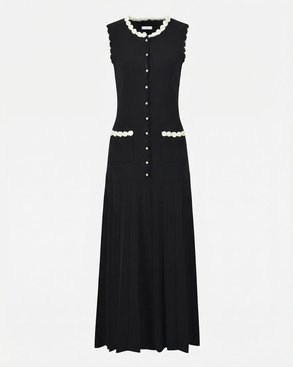 Mira High Neck Knitted Viscose Column Maxi Dress