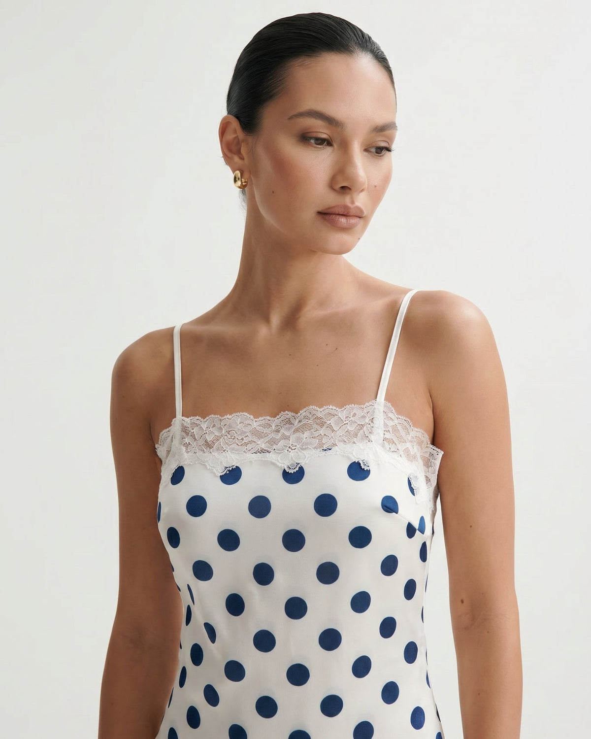 Polka Dot Dress with Adjustable Suspender Straps – view 10