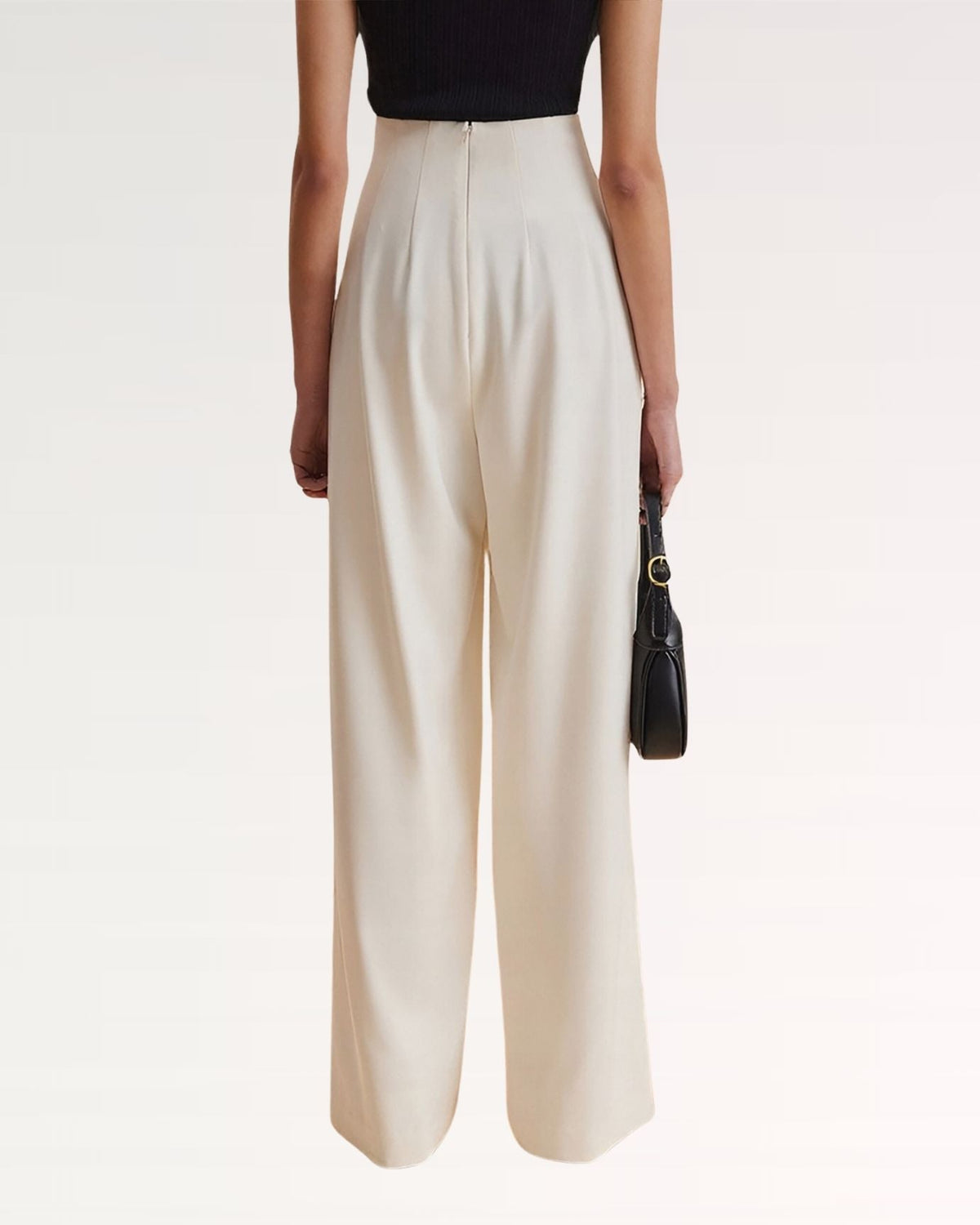 Celina High Rise Tailored Trousers with Front Pleats