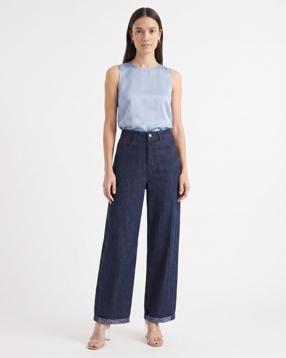 Tara Mid Rise Breathable Cotton Jeans with Flattering Seams – view 5