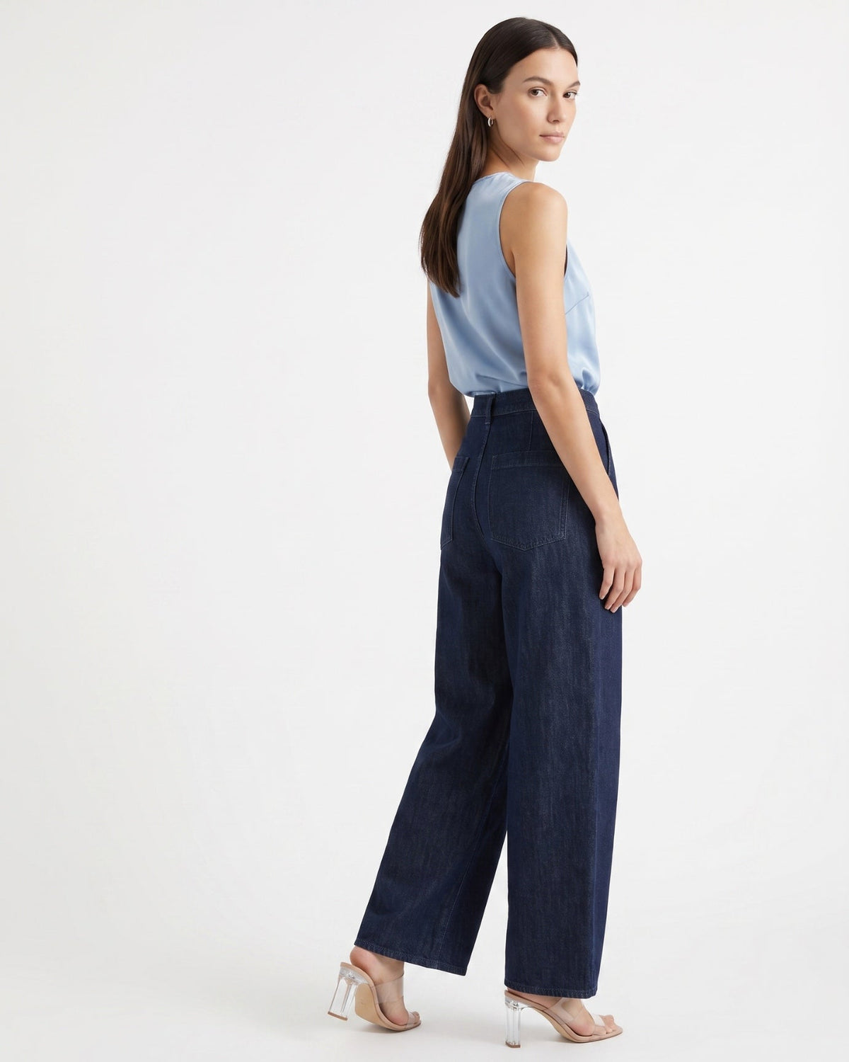 Tara Mid Rise Breathable Cotton Jeans with Flattering Seams – view 6