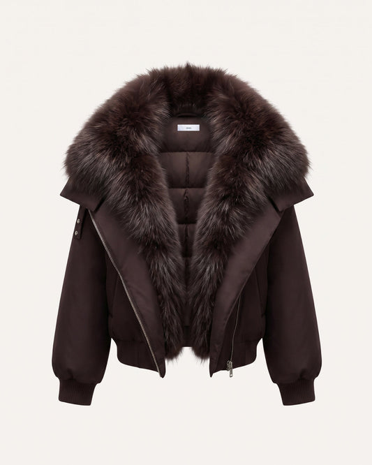 Down Jacket with Cinched Waist