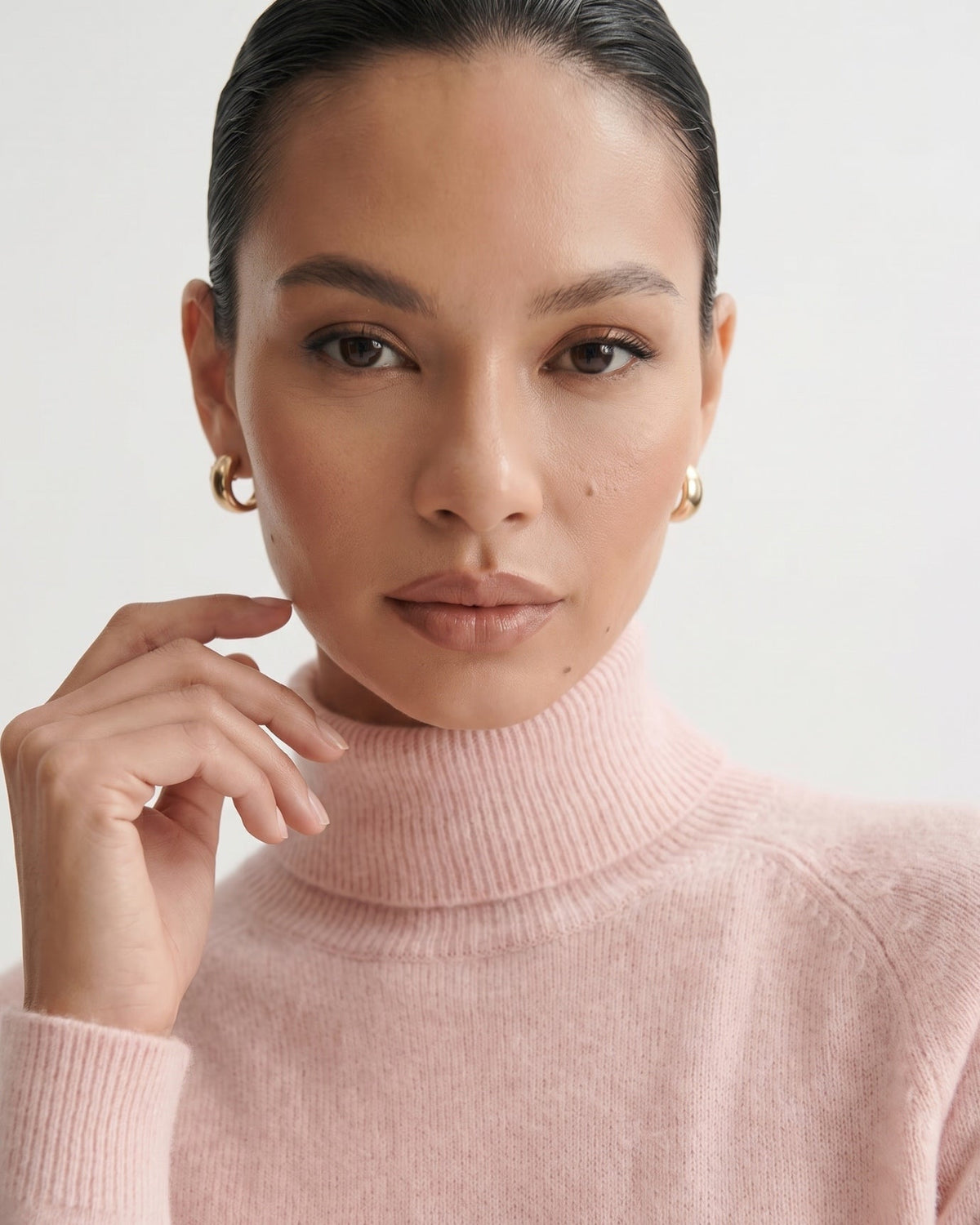 Kiara Pure Cashmere A-Line Jumper with Ribbed Detailing