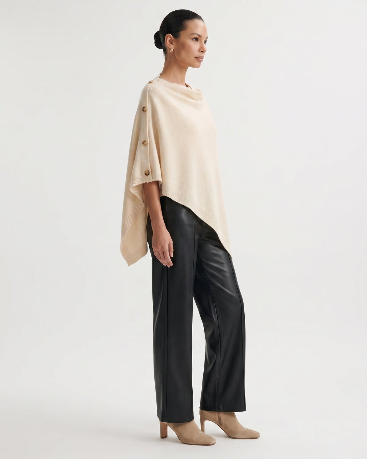 Kiara Pure Cashmere Lightweight Knit Triangle Shawl – view 4