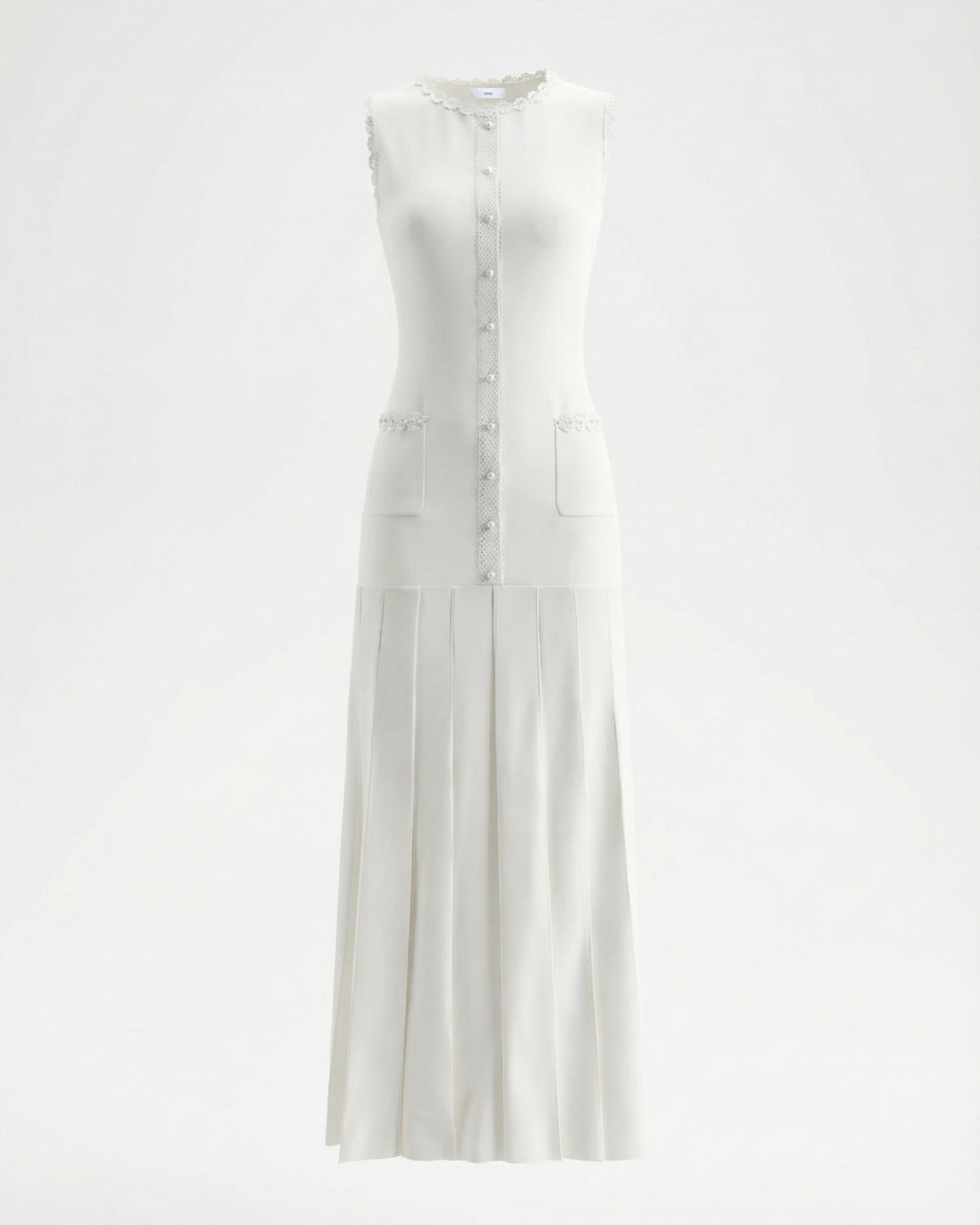 Mira High Neck Knitted Viscose Column Maxi Dress