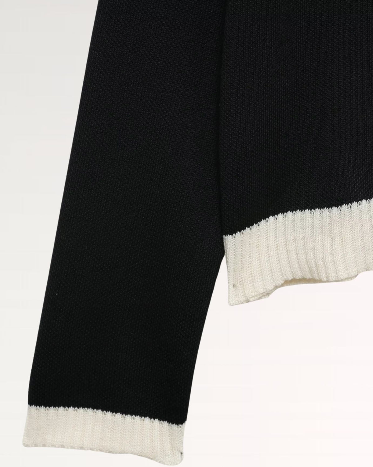 Franziska Slim Fit Ribbed Trim Cardigan with Pearl Buttons – view 5