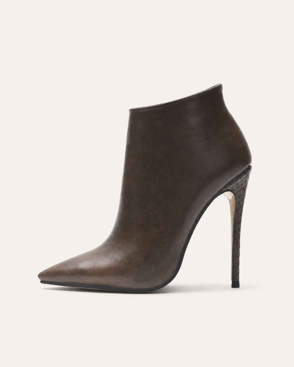 Pointed-Toe Stiletto Ankle Boots with Side Zip and 12cm Heel – view 5