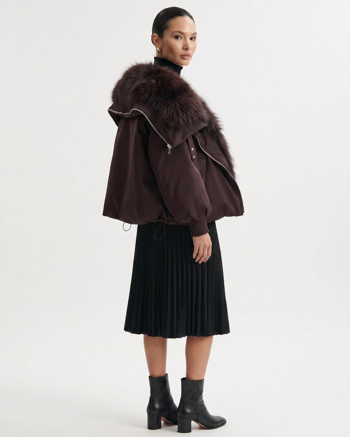 Down Jacket with Cinched Waist – view 3