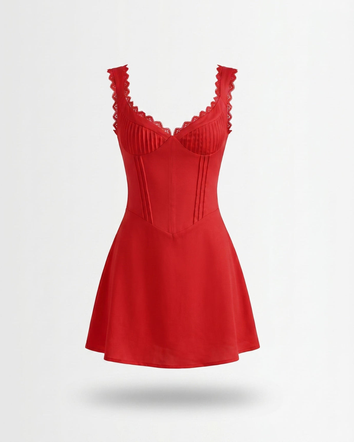 Kira Intricate Lace Detail Tailored Polyamide Midi Dress – view 13