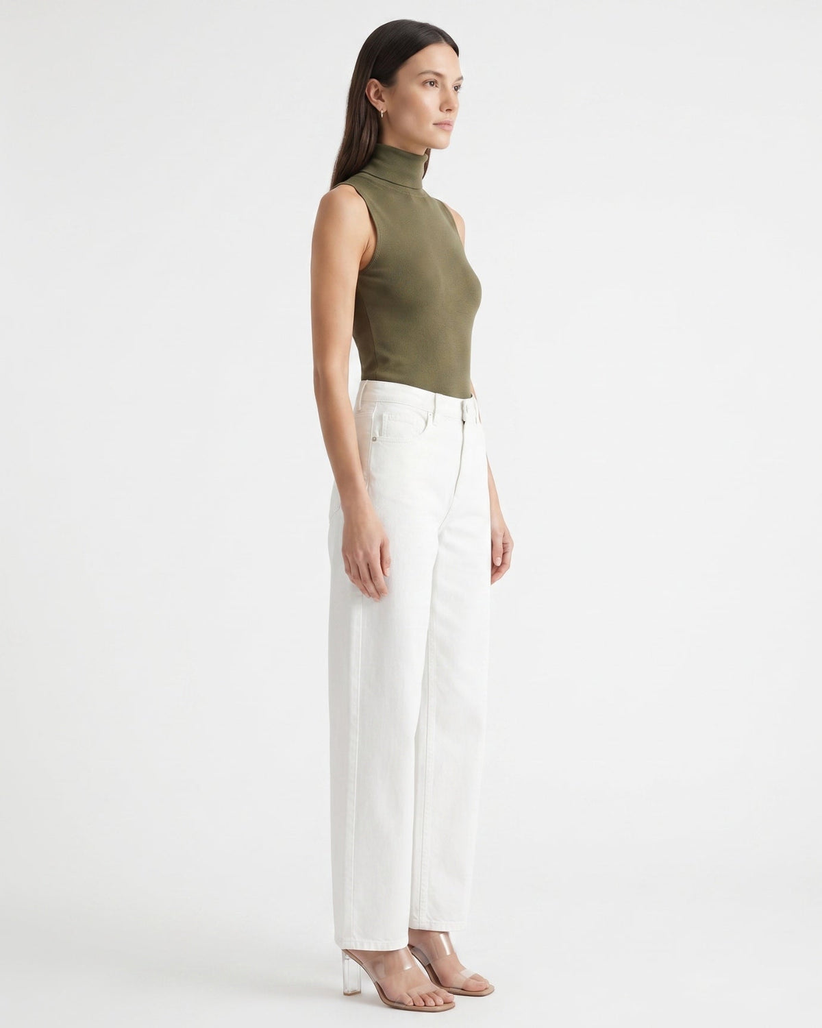Tara Mid Rise Breathable Cotton Jeans with Flattering Seams