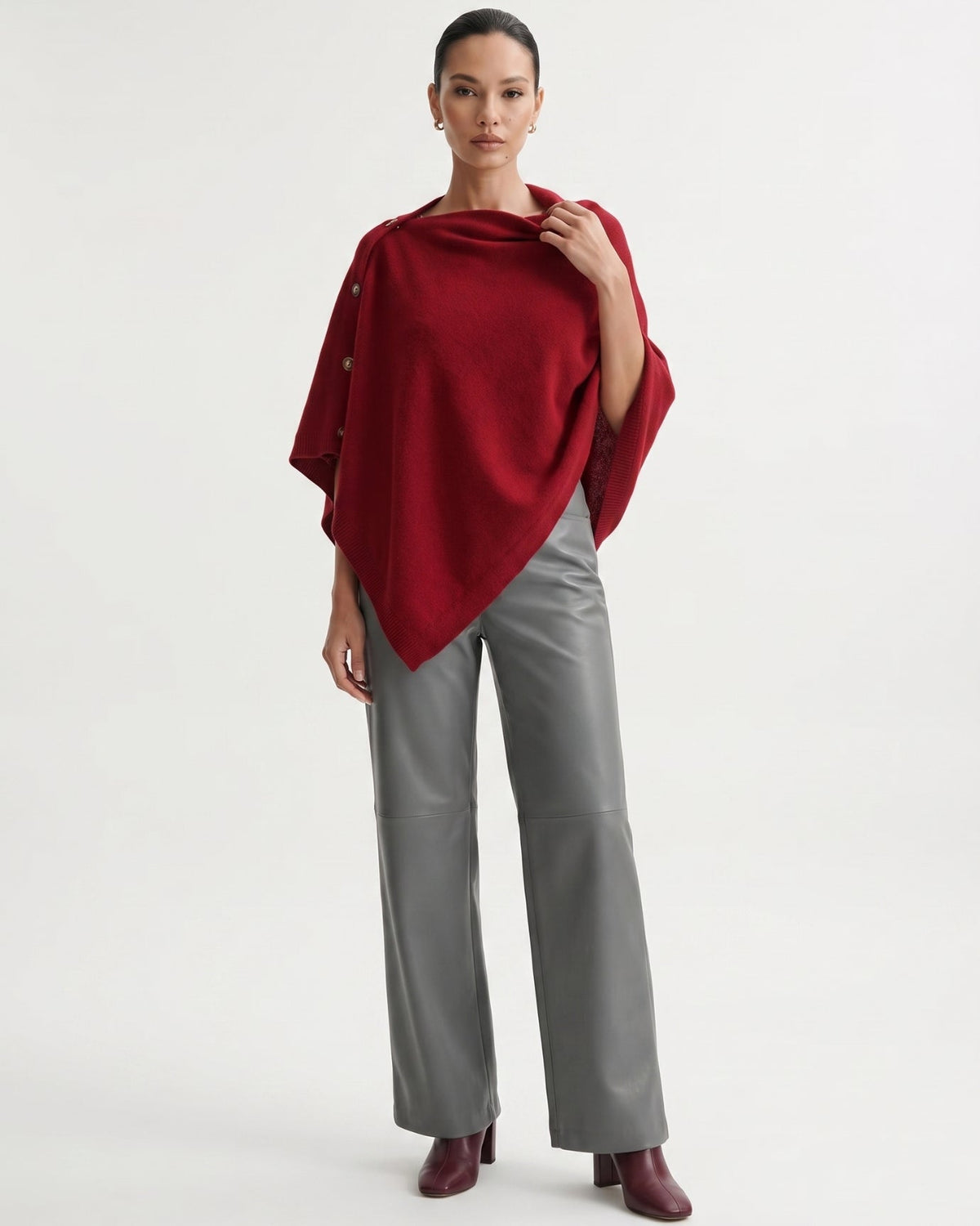 Kiara Pure Cashmere Lightweight Knit Triangle Shawl – view 10