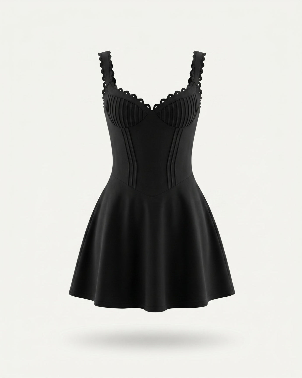 Kira Intricate Lace Detail Tailored Polyamide Midi Dress – view 17