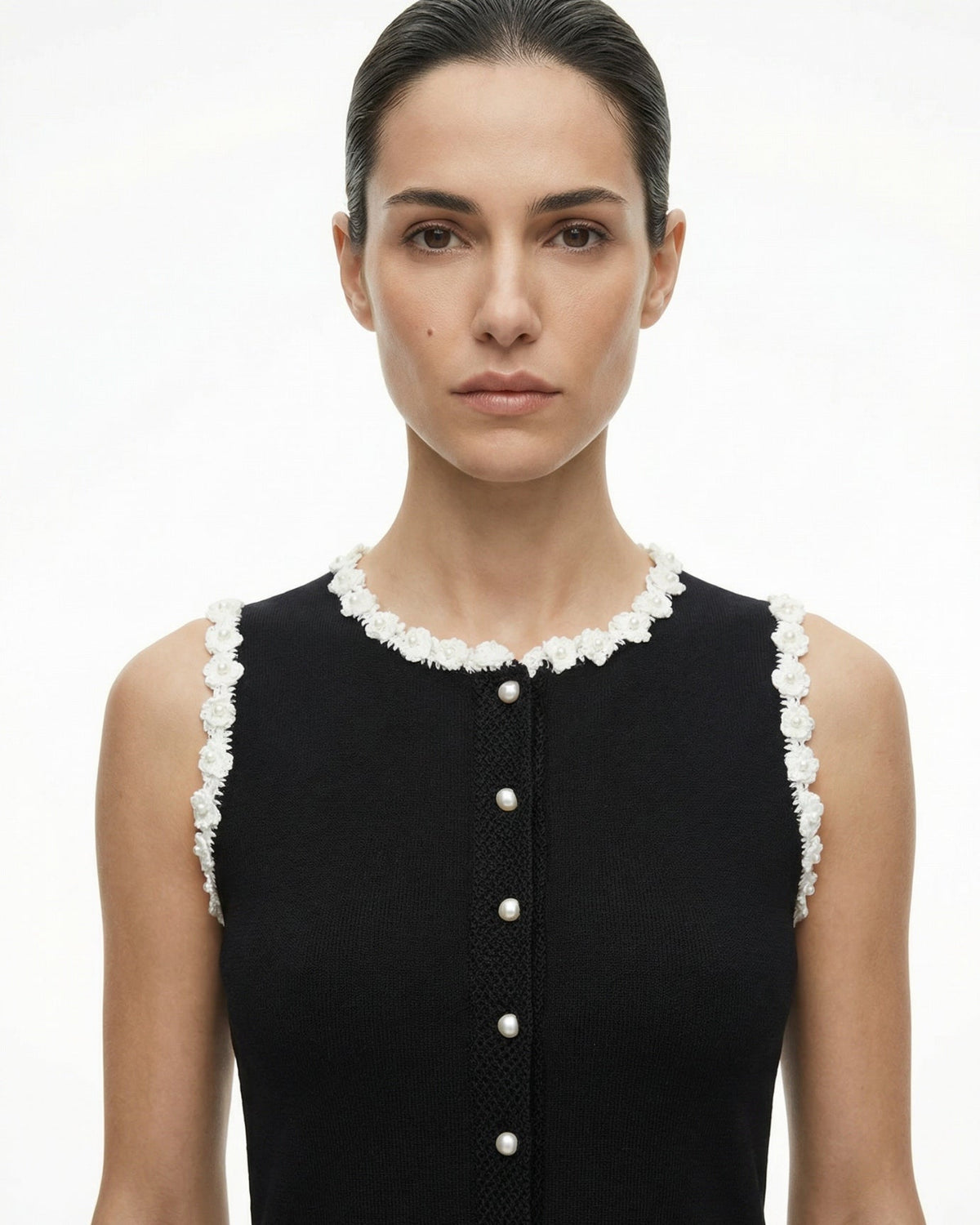 Divina Fitted Viscose Knit Shirt and Skirt Two-Piece Set