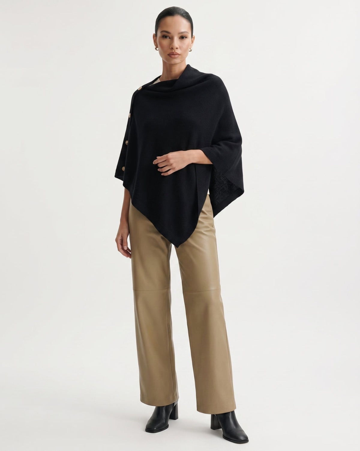 Kiara Pure Cashmere Lightweight Knit Triangle Shawl – view 12