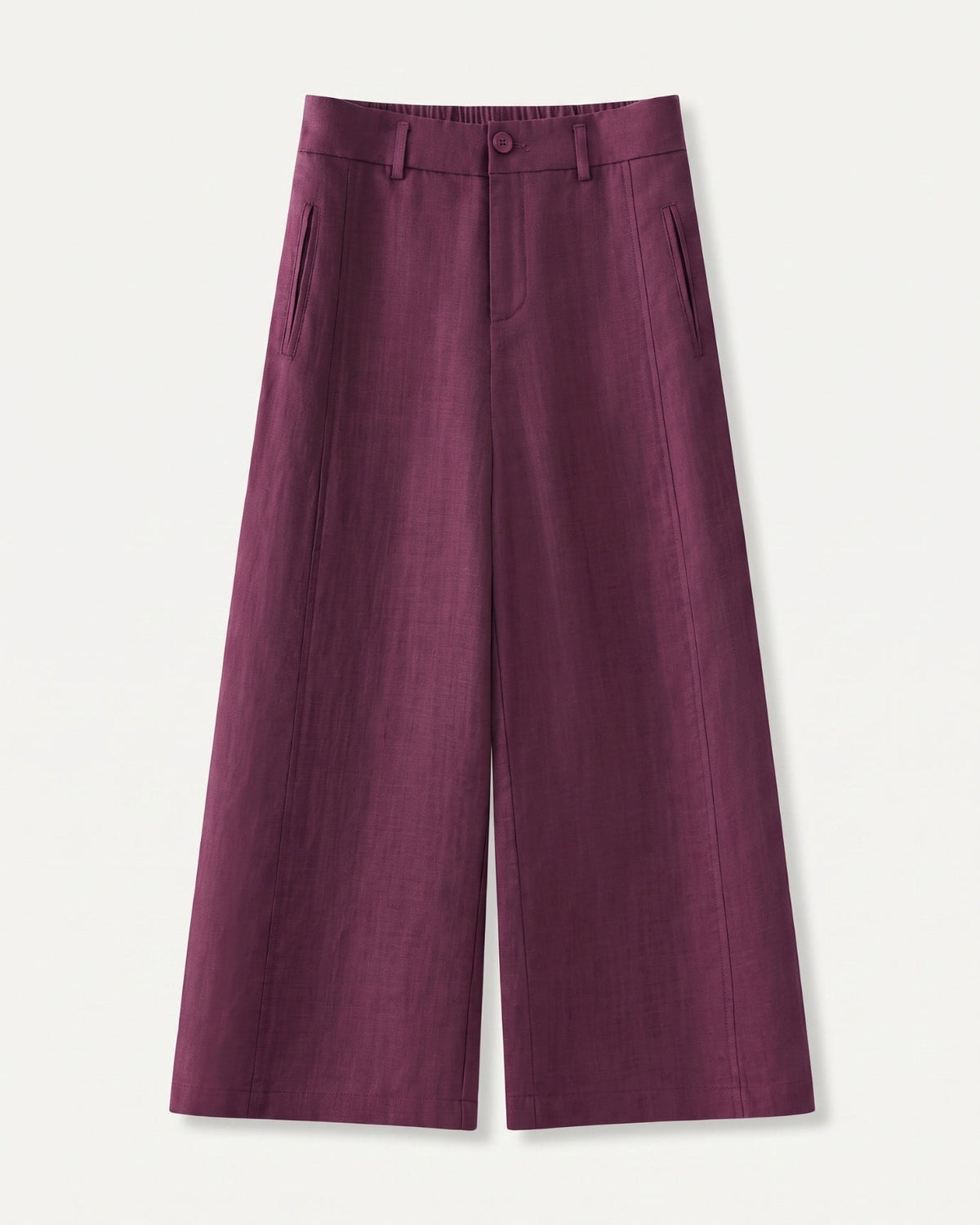 Rinna High Rise Pleated Linen Trousers with Tapered Leg