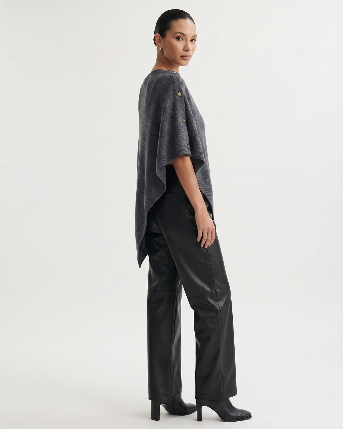 Kiara Pure Cashmere Lightweight Knit Triangle Shawl – view 14