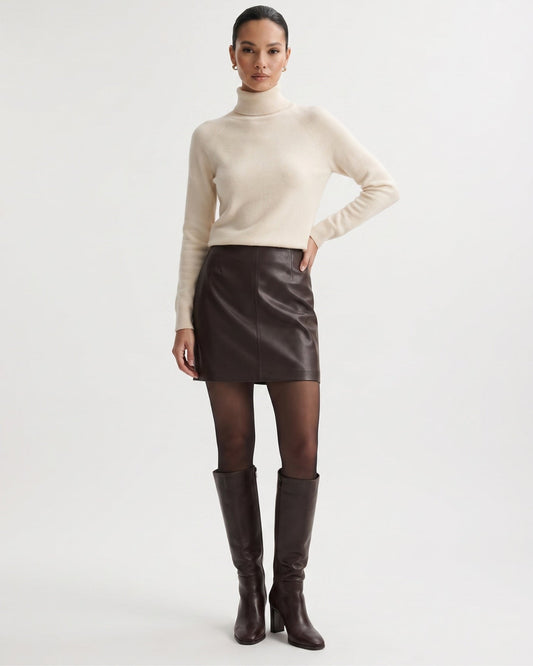 Kiara Pure Cashmere Jumper with Subtle Ribbed Detailing