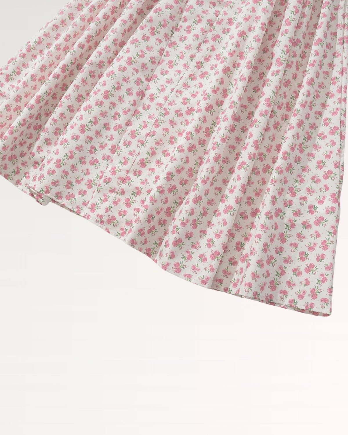Square Neck Puff Sleeve Midi Dress with Alpine Floral Print – view 7