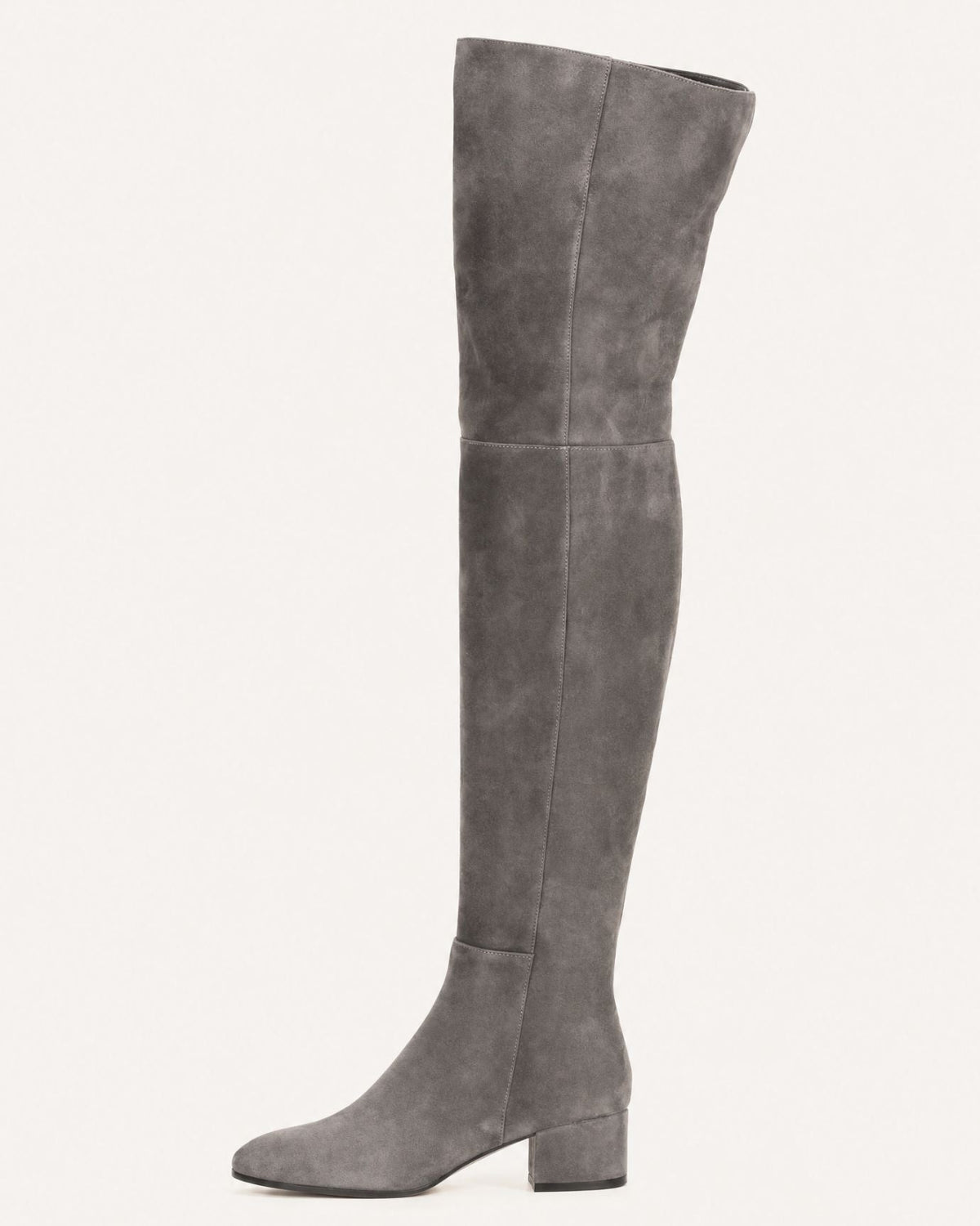 Round Toe 4cm Low Heel Over-the-Knee Suede Boots – view 5