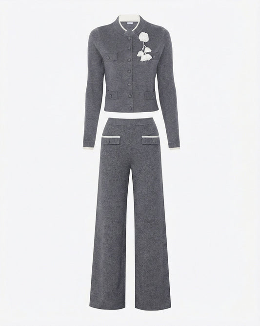 Rose Midweight Knit Jacket and Trousers Co-ord Set