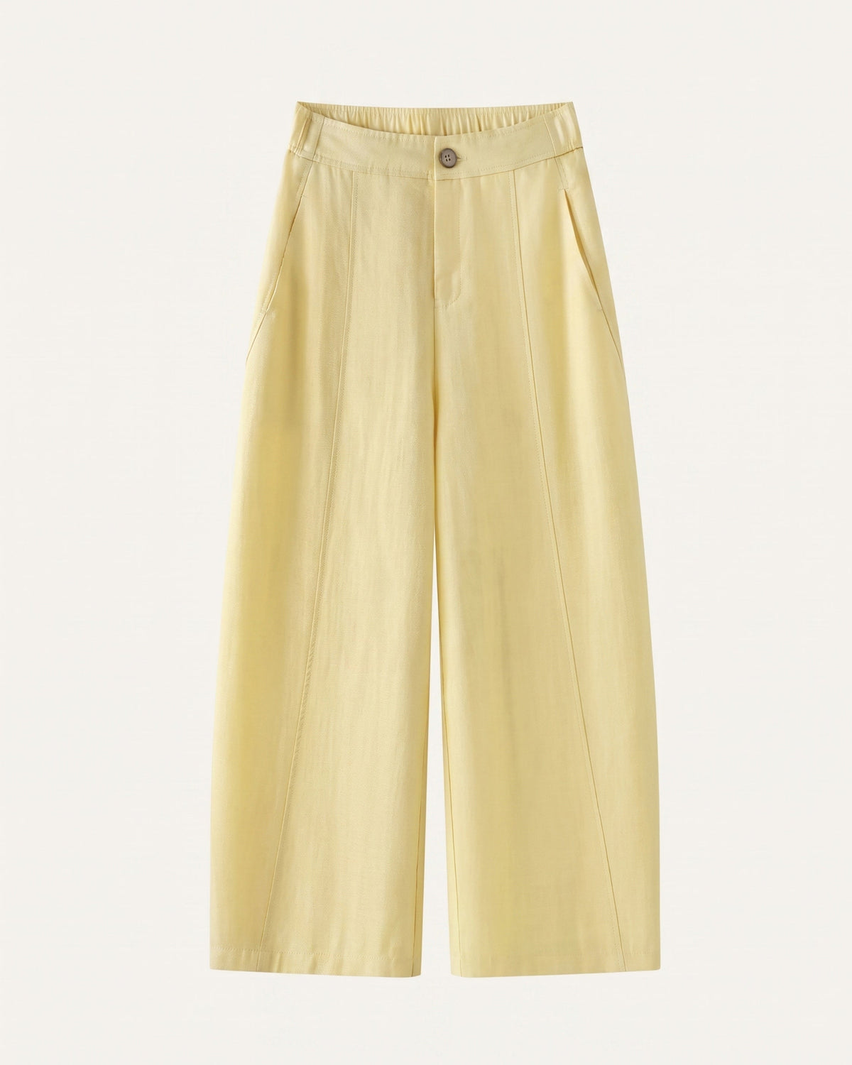 Lauren High Waisted Wide Leg Linen Blend Trousers