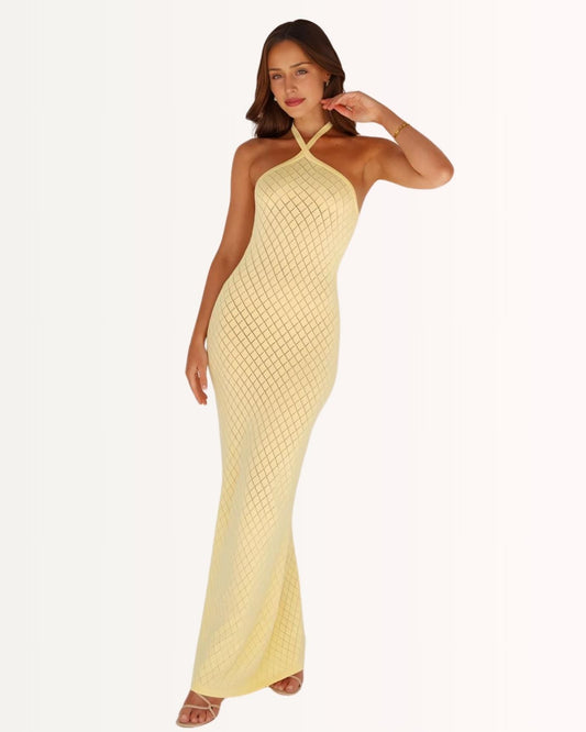 Relaxed Fit Flowing Lightweight Beach Dress – Yellow