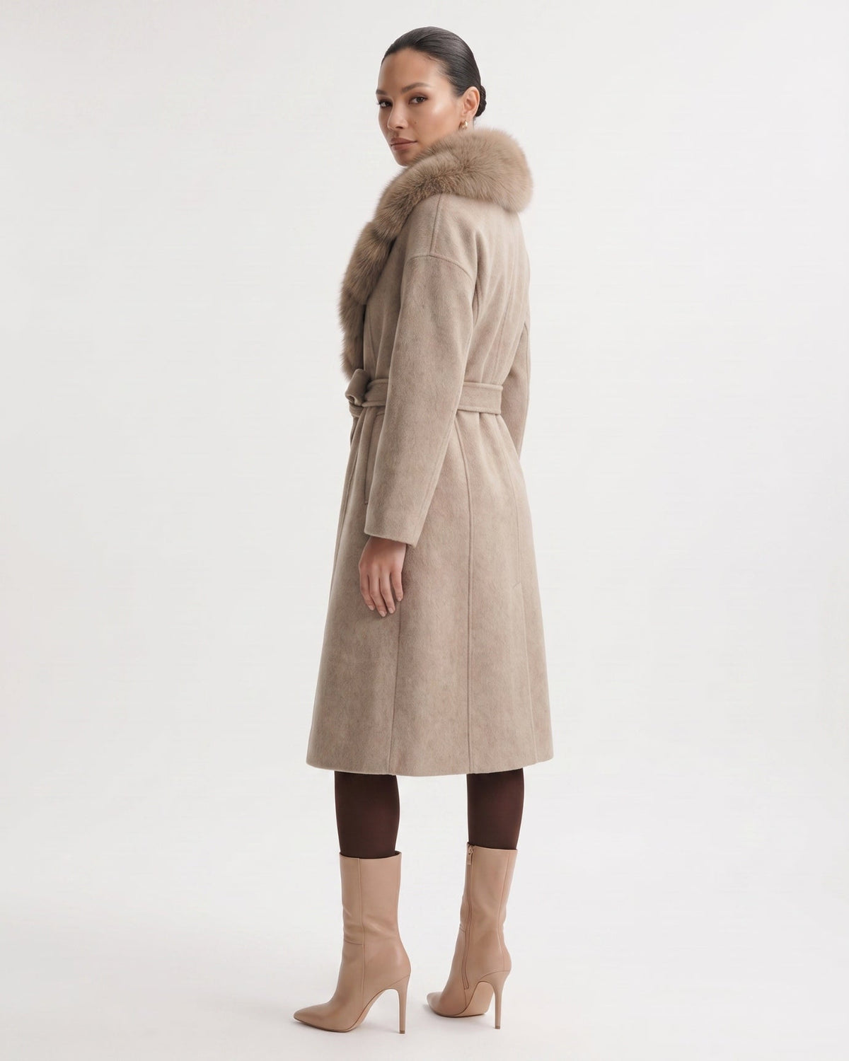 Nevada Long Belted Wool Coat