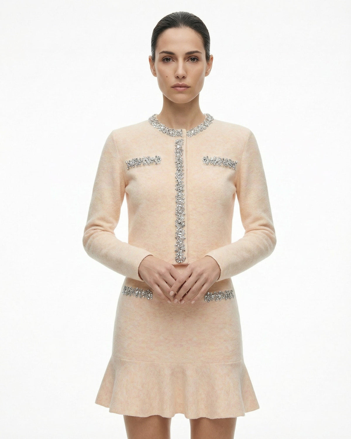 Pure Cashmere Knitted Cardigan and Skirt Two-Piece Set – view 5