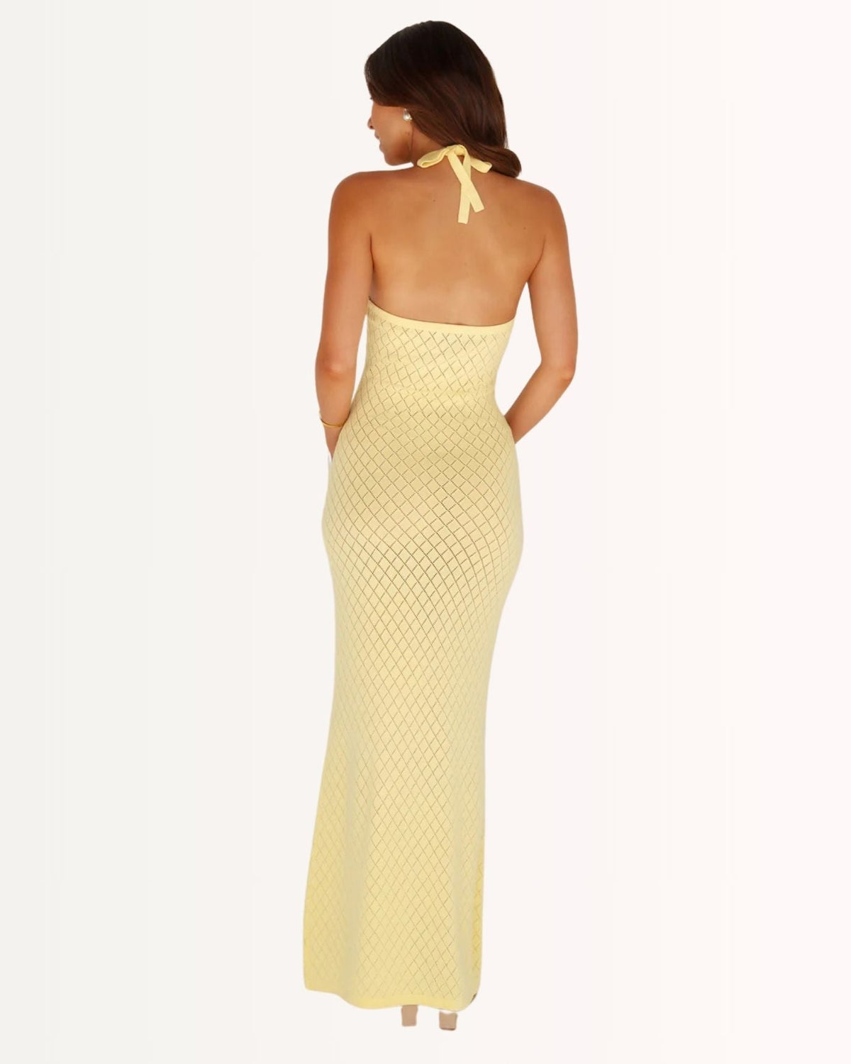 Relaxed Fit Flowing Lightweight Beach Dress – Yellow – view 4