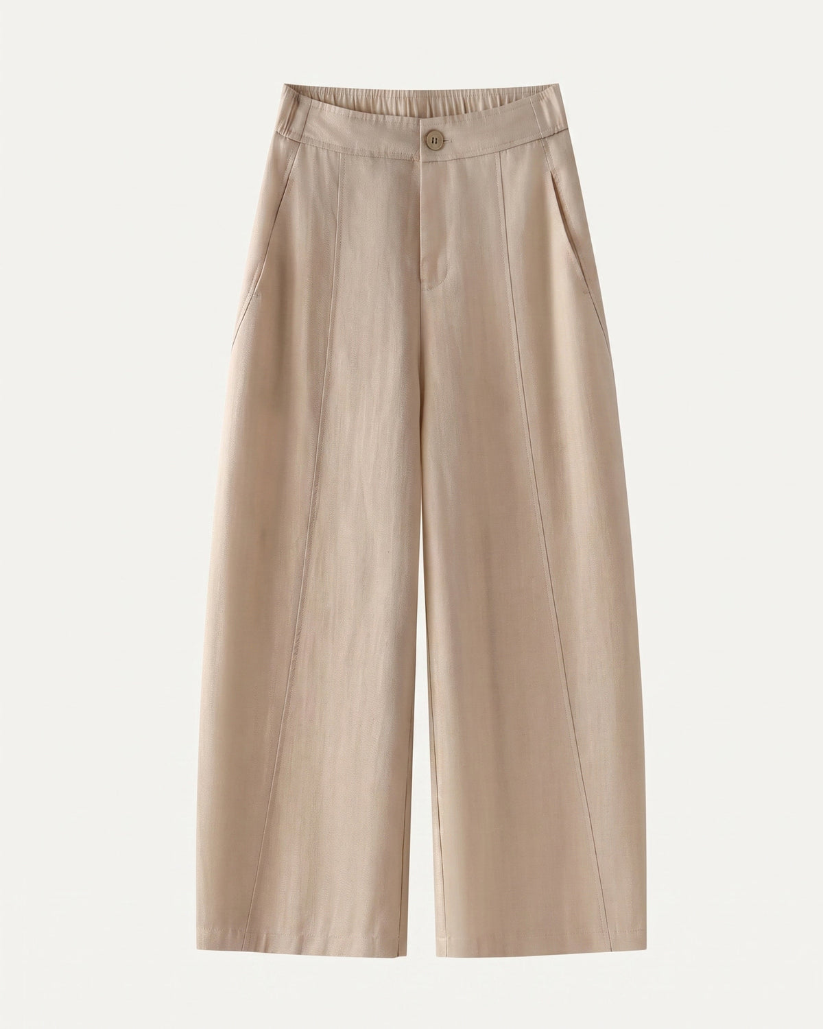 Lauren High Waisted Wide Leg Linen Blend Trousers