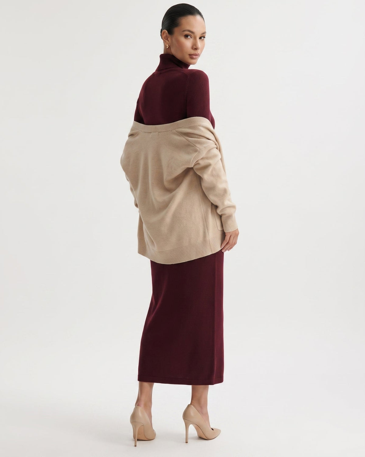 Lia Fine Knit 100% Pure Cashmere Layering Cardigan – view 6