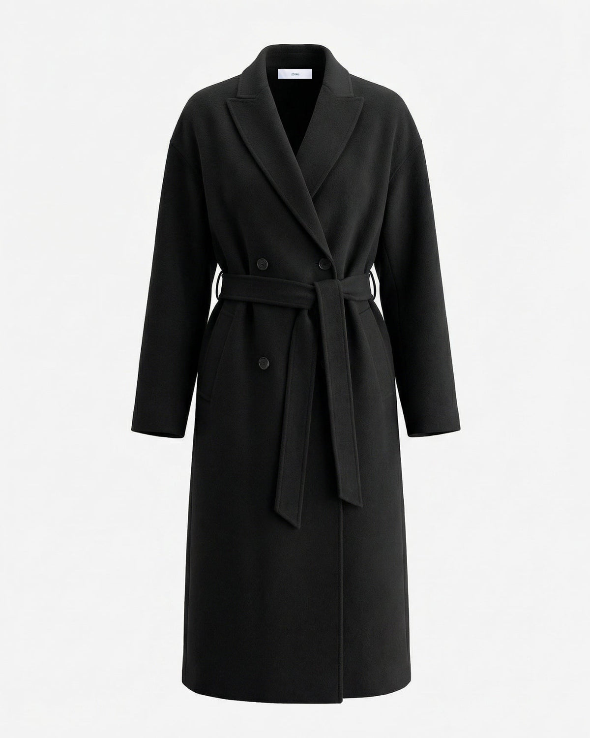 Kira Long Double-Sided Fine Wool Coat with Regular Fit