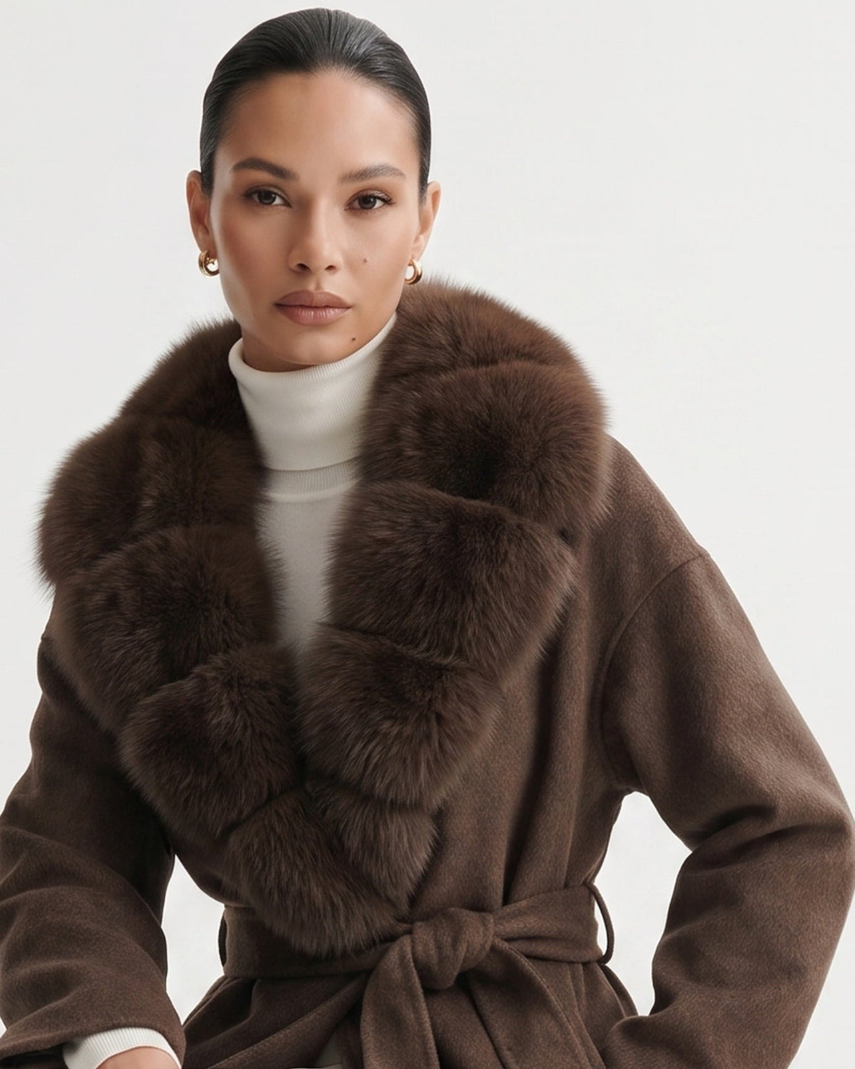 Nevada Long Belted Wool Coat – view 6