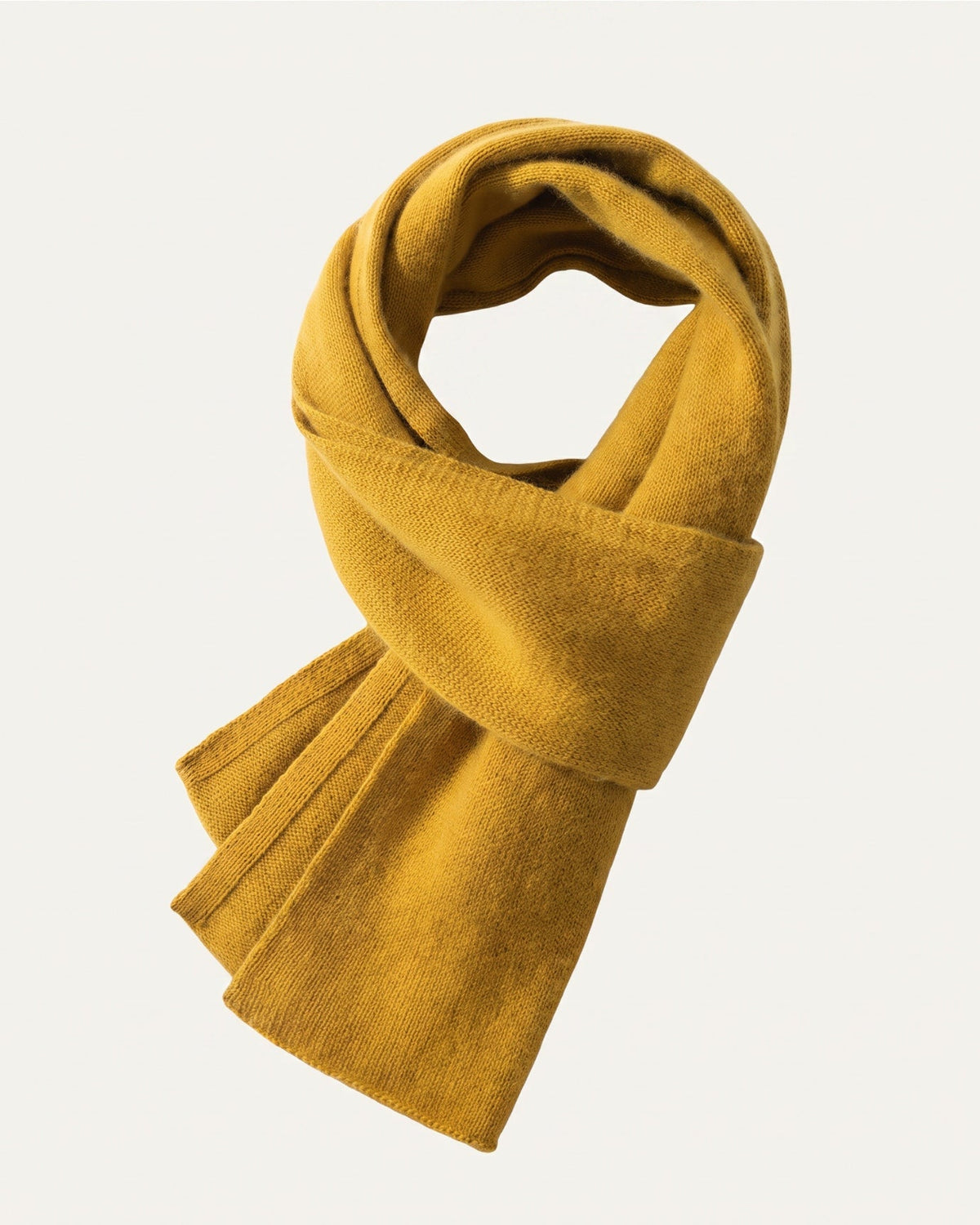 NY Artisan-Knitted Pure Cashmere Scarf with Refined Texture