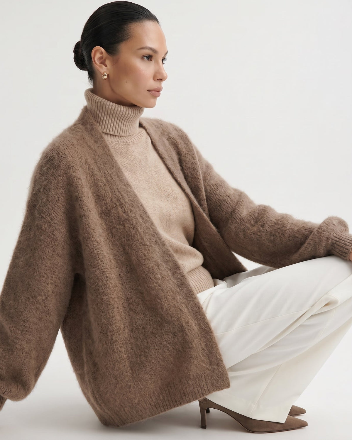 Lia Fine Knit 100% Pure Cashmere Layering Cardigan – view 8