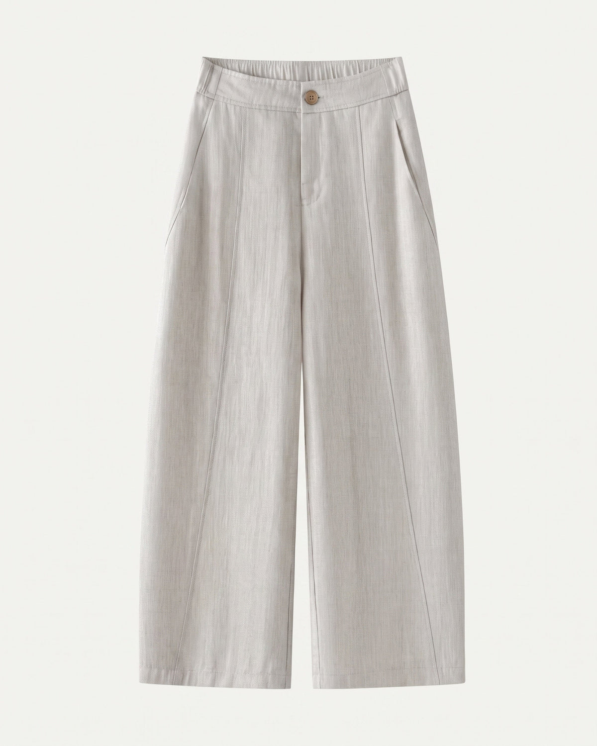 Lauren High Waisted Wide Leg Linen Blend Trousers