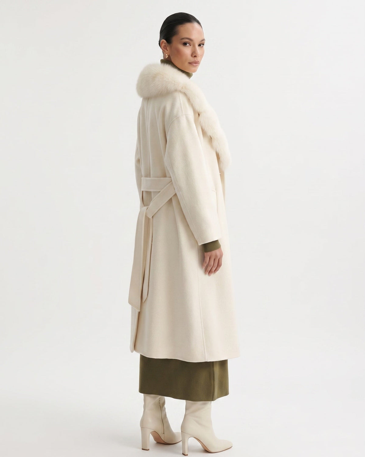 Nevada Long Belted Wool Coat – view 9