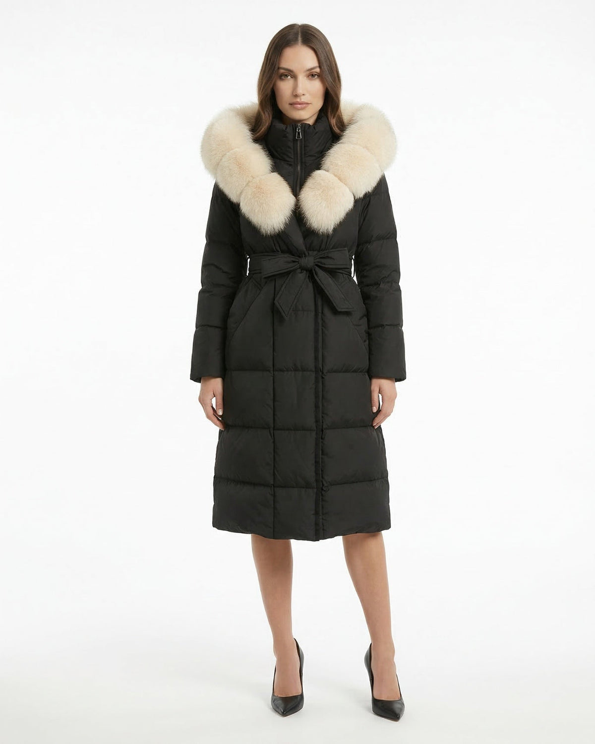 Kira Down Coat with Removable Collar – view 11