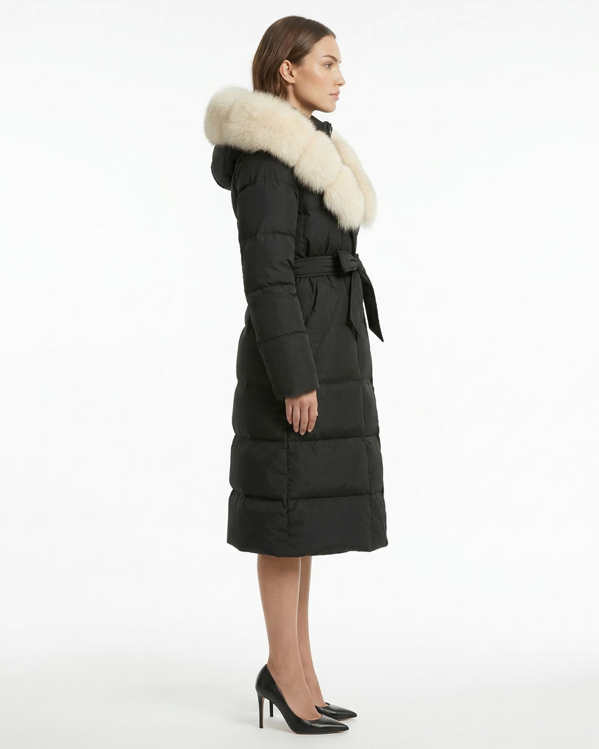 Kira Down Coat with Removable Collar – view 12