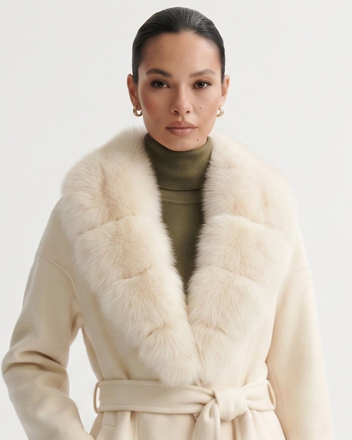 Nevada Long Belted Wool Coat