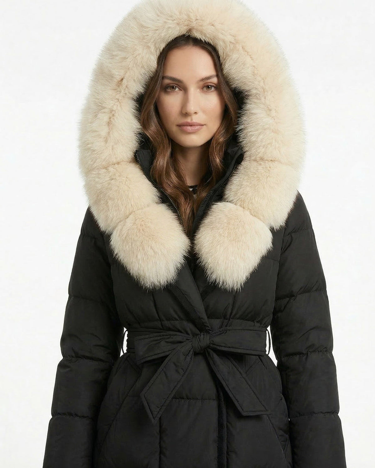 Kira Down Coat with Removable Collar – view 13