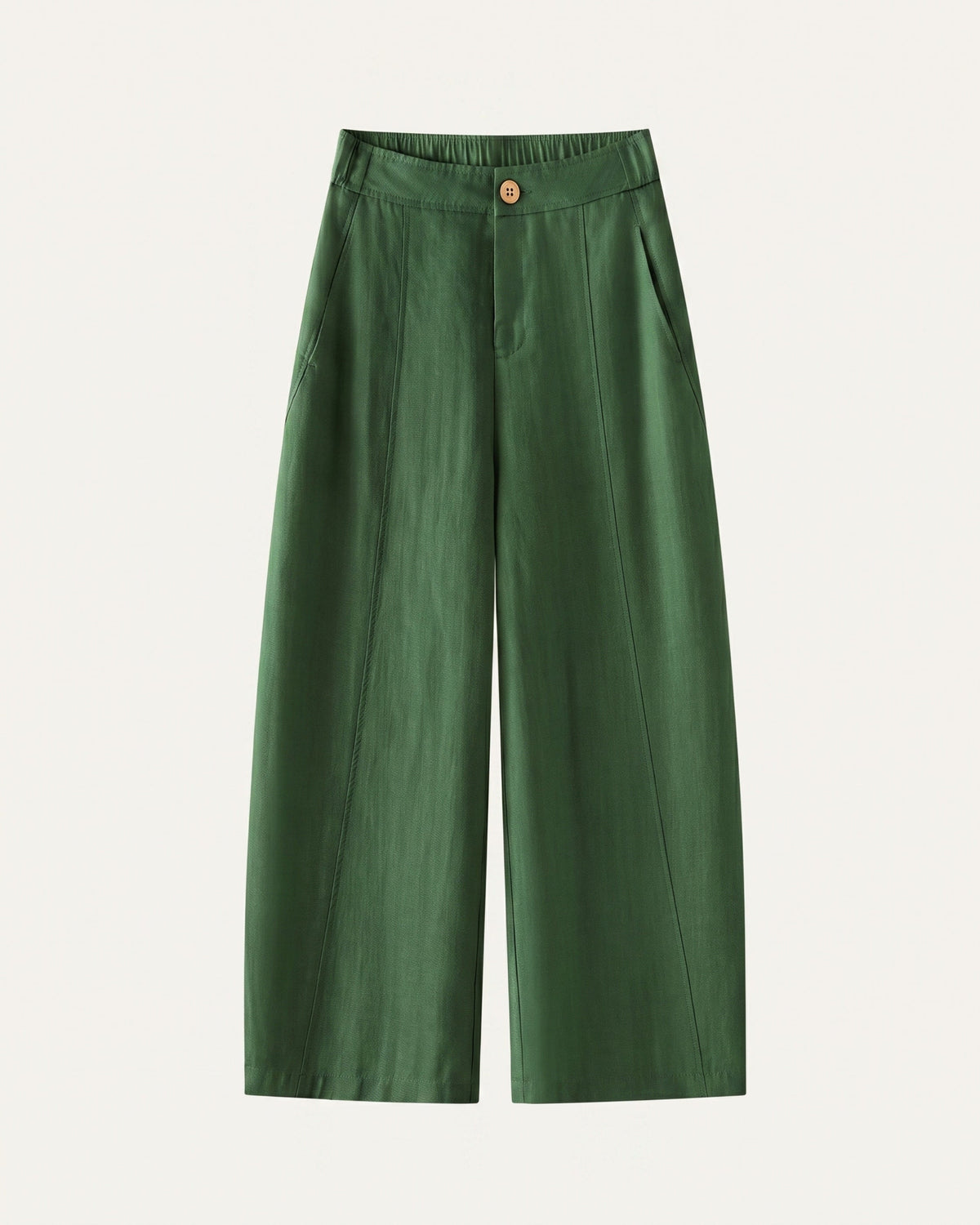 Lauren High Waisted Wide Leg Linen Blend Trousers