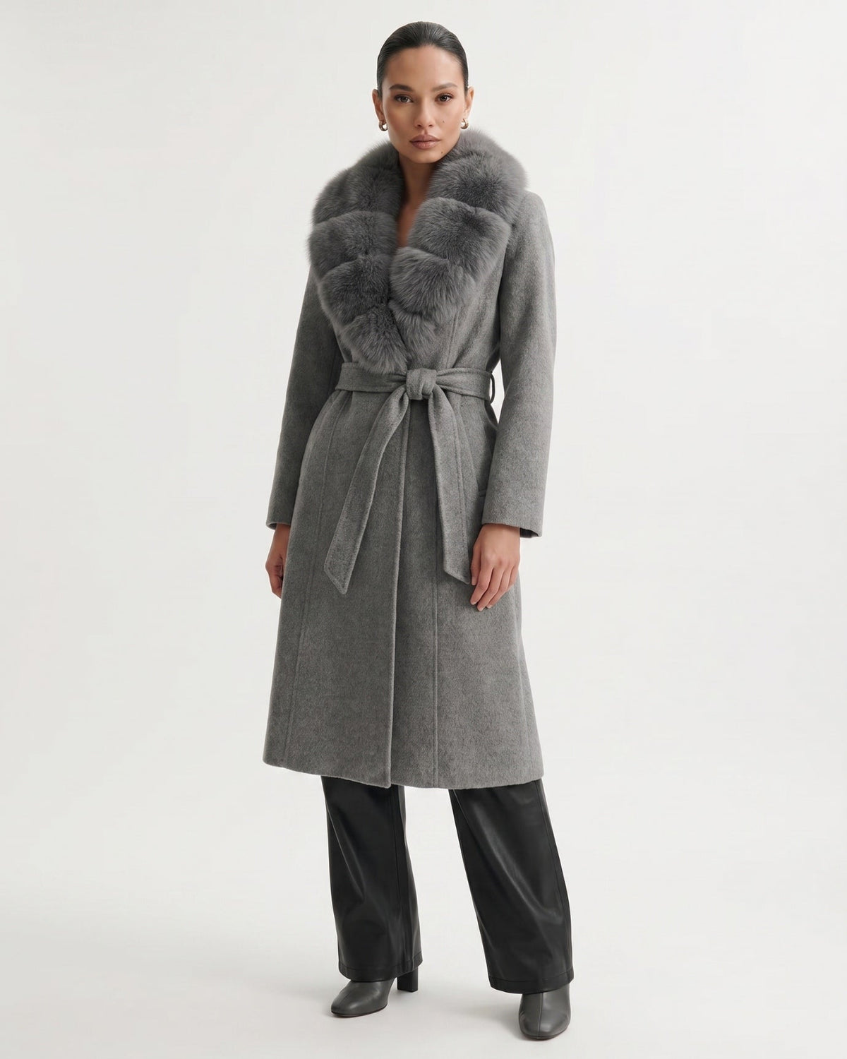 Nevada Long Belted Wool Coat