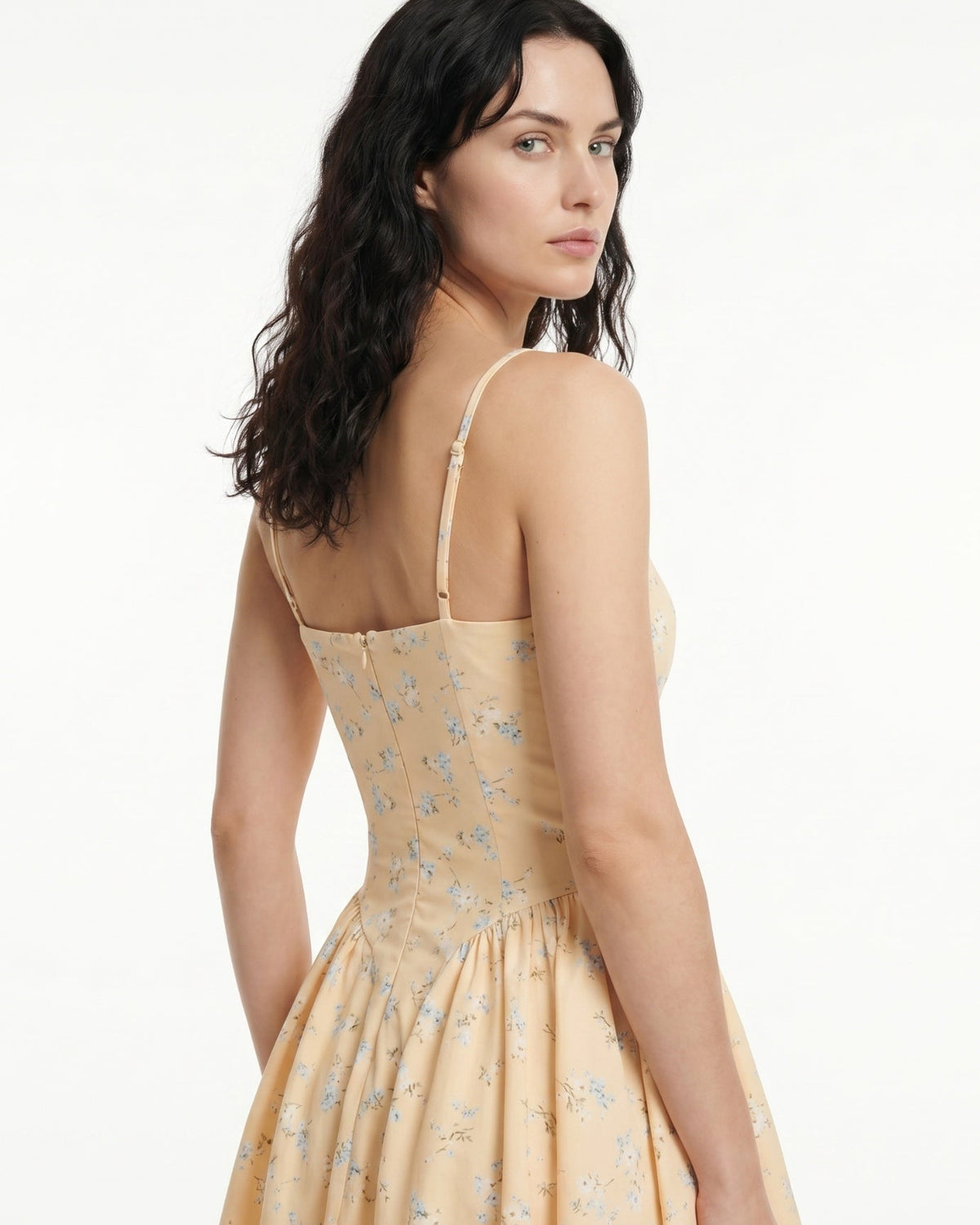 Lina Lightweight Fluid-Drape Romantic Print Dress – Floral – view 6