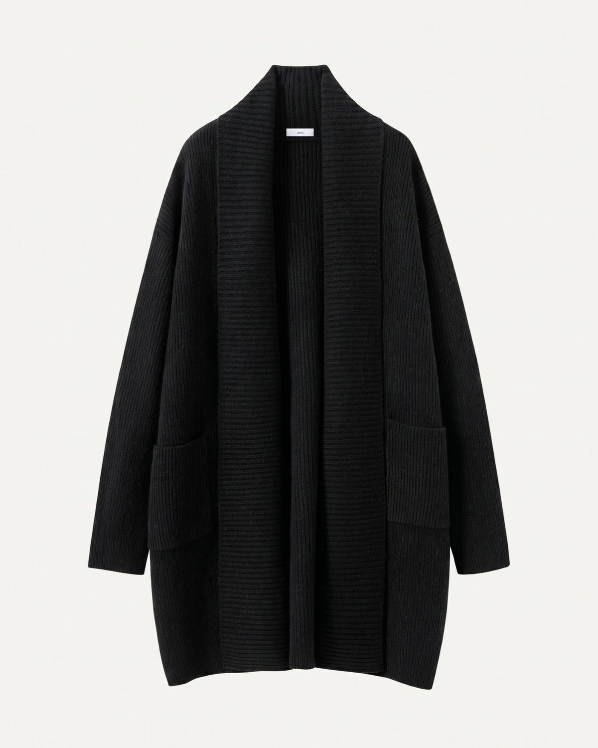 Pure Cashmere Thick Knit Longline Lapel Collar Cardigan – view 4