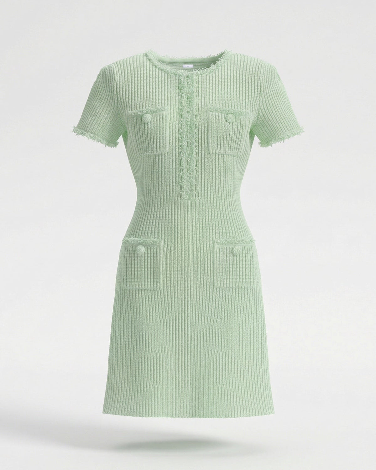 Rinna Hand-Beaded Stretch Knit Dress with Subtle Sparkle