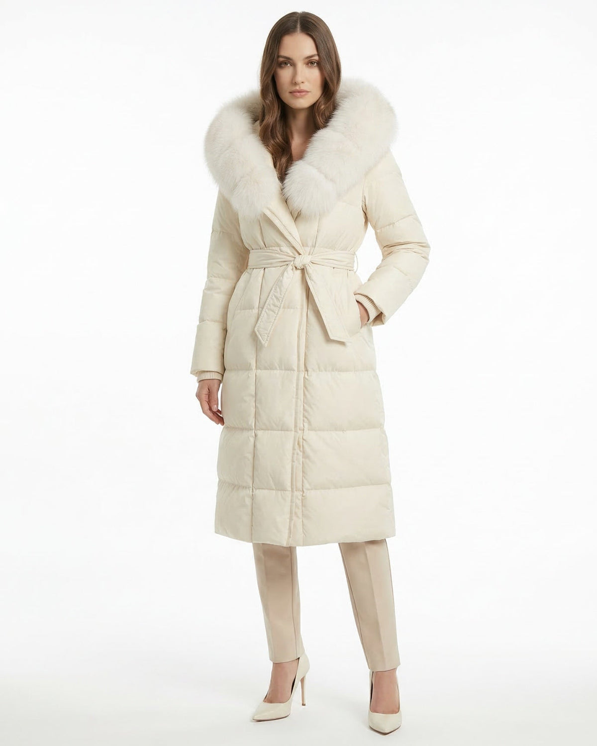 Kira Down Coat with Removable Collar – view 15