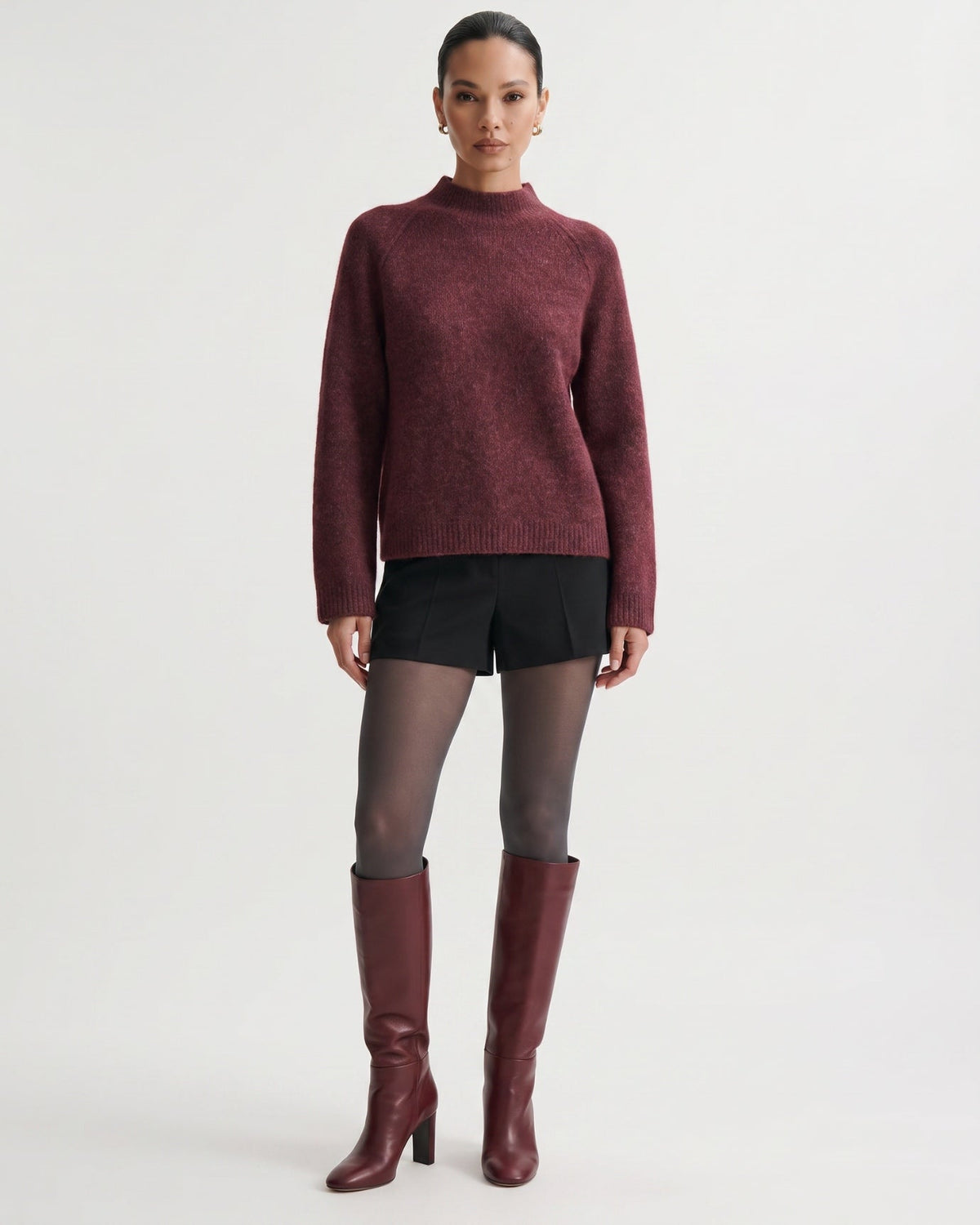 Lia Cashmere and Mulberry Silk Blend Jumper with Subtle Sheen – view 2
