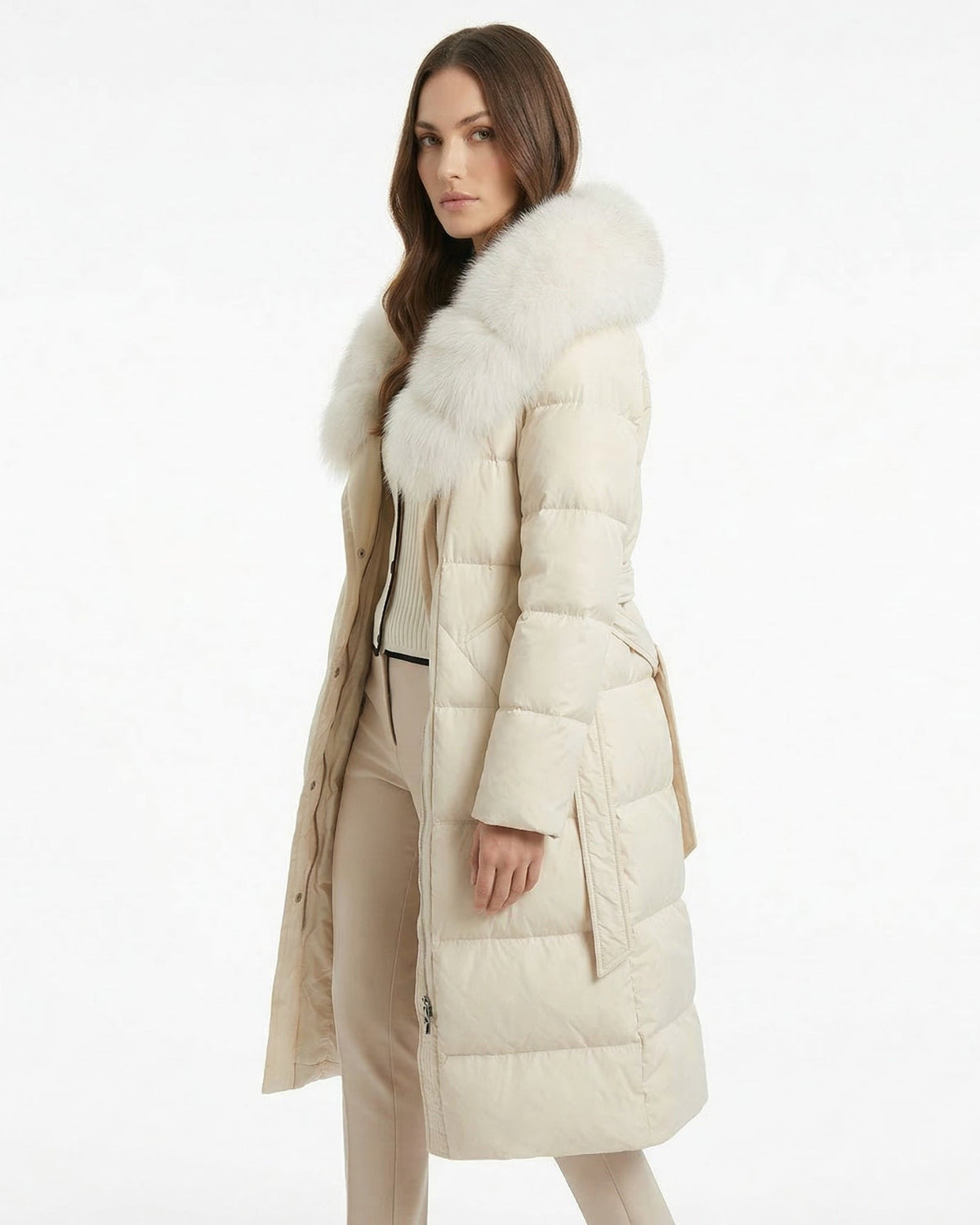 Kira Down Coat with Removable Collar – view 16
