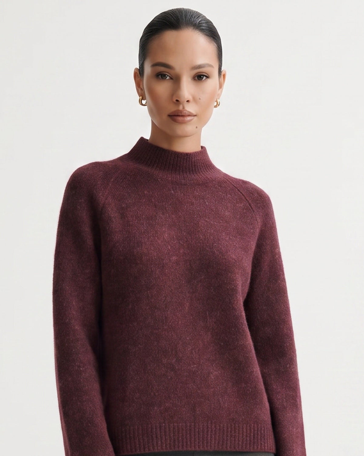 Lia Cashmere and Mulberry Silk Blend Jumper with Subtle Sheen – view 3